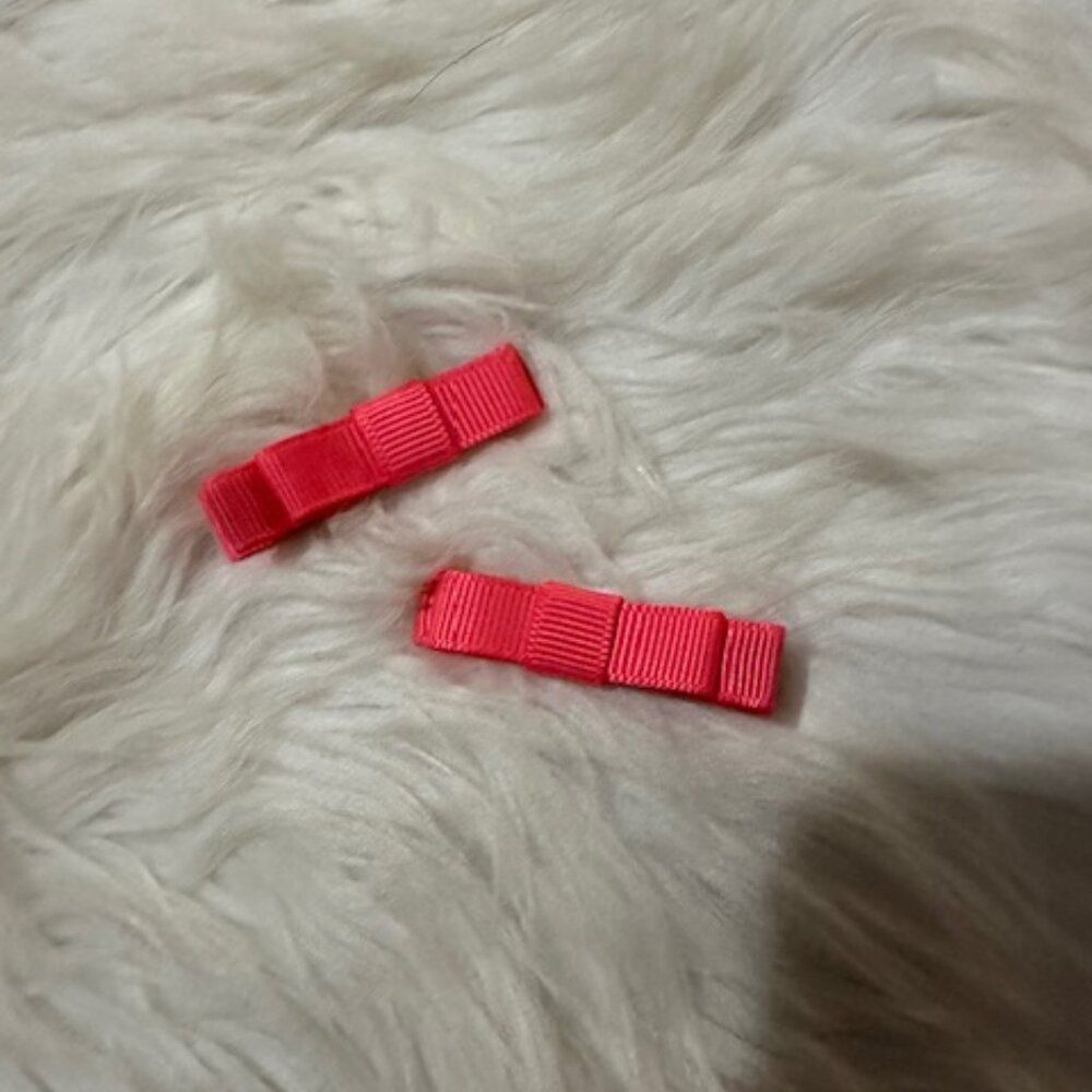 SET of 2" Shocking Pink Tuxedo Bow   7768  Handmade NWT Boutique